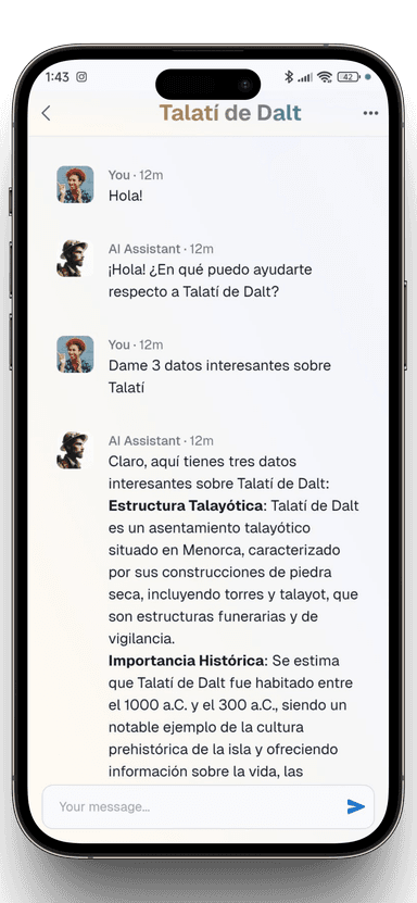 Mockup de chat